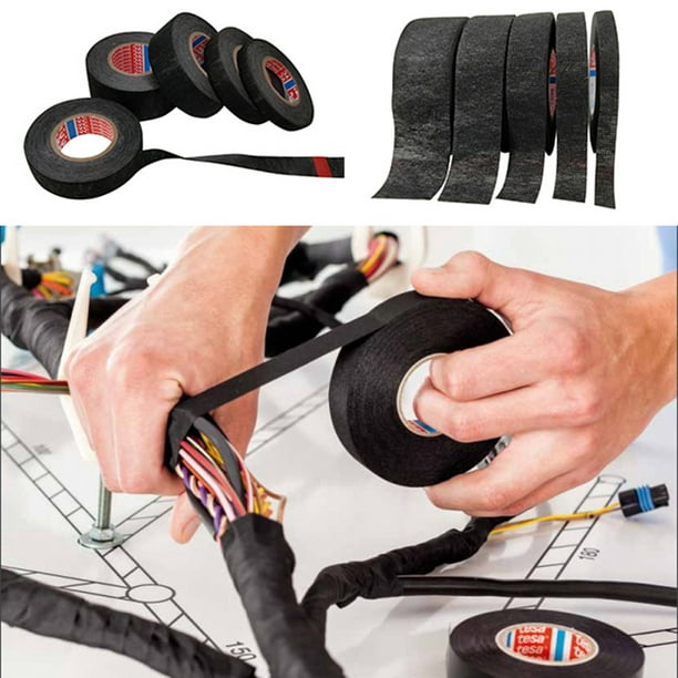1Roll Car Auto Adhesive Electrical Cloth Tape for Cable Loom Wiring Harness Wrap